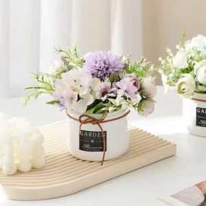 Ceramic Potted Planter Small – Purple Bunch
