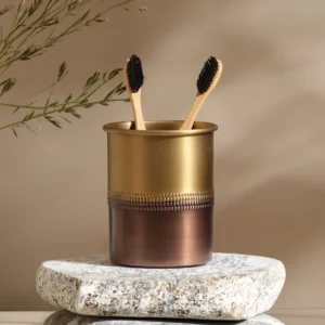 Duplo Toothbrush Tumbler – Gold Bronze