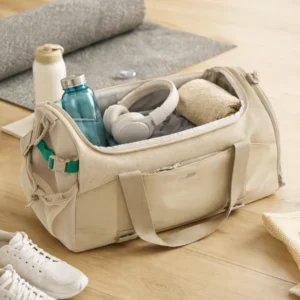 Reiki Gym Duffel Bag – Beige